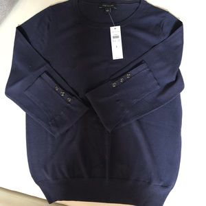 Navy Button Cuff Sweater Ann Taylor (New With Tag)